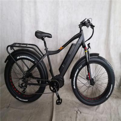 China Adult Fat Tyre Cycle E Ebike Electric Bike 48V 1000W 21A Central Mid Drive Motor 26 Inch for sale