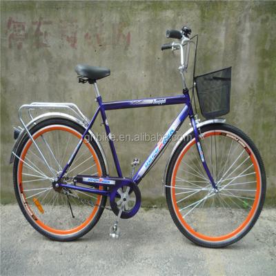 China 3-Piece Combo Offer Vintage Adult Mens Single Speed Retro City Cruiser Bike with Front Basket for sale