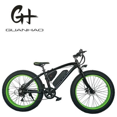 China 26inch Hi-Ten Steel Frame 48V 500W 10.4AH Chinese Snow Fat Tire Mountain Electric Bike for sale