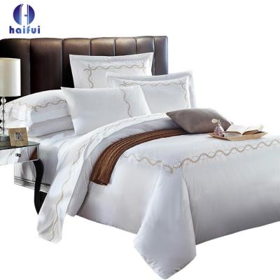 China Single White Cotton Comforter Bedding Set 5 Stars 600TC Single Hotel Duvet Cover Set 100% Cotton , 100% Cotton 3 - 5 Color White 80 Stars for sale