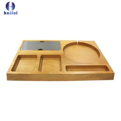 China High Quality and Durable Sustainable Wooden Coffee Tea Tray in Electric Kettle Tray Set for Luxury Hotel and Home Use for sale