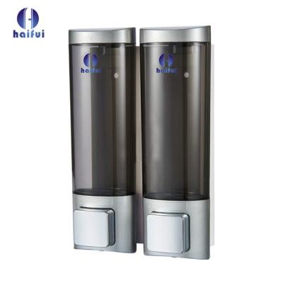 China Foam Soap Dispenser Hotels And Resorts Washroom Use Wall Mounted Refillable Double Liquid Soap Dispenser Wholesale for sale