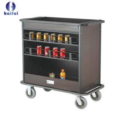 China Luxurious stainless hotel and restaurant liquor service trolley for sale