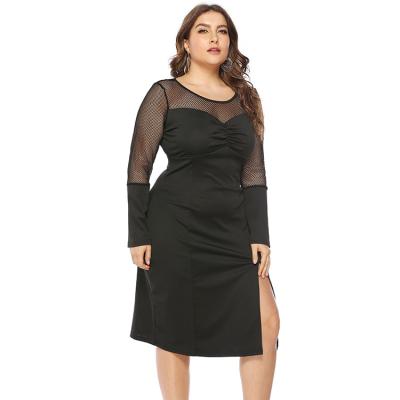 China New fashion dry cleaning plus size fat women dress women dresses women plus fat size elegant dress for fat 2020 for sale