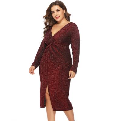 China Wholesale 5XL Women's Clothing Casual Dress Autumn Dresses 2020 Dry Cleaning Plus Size Women Fall Clothing for sale