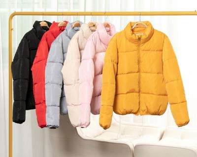 China Hot Selling Bread Jacket Cotton Stand Collar Girls Short Winter Waterproof Coated Women Winter Coats For Ladies Women for sale