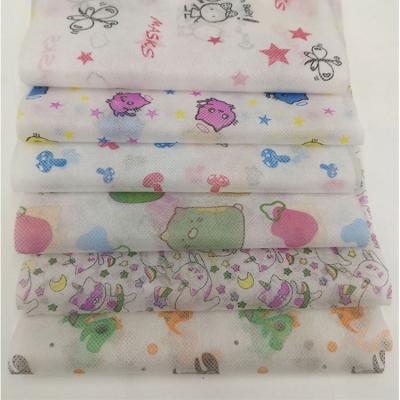 China 100% Polypropylene Waterproof Breathable Printed Colorful Any Size Non Spunbond PP Woven Fabric Raw Material Rolls for sale