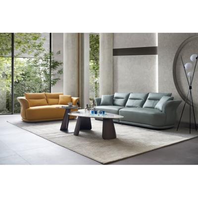 China Modern Convertible Genuine Leather Living Room Sofa Furniture With Top Leather for sale