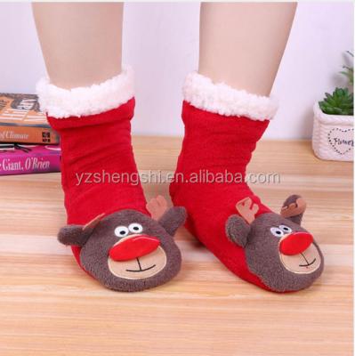 China Embroidery Bear Cow Christmas Decorations Stuffed Toys Sock Plush Felt Covering Christmas Gift/Stocking for sale