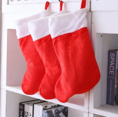 China Cheap toy christmas sock toy/stuffed plush toy free sample christmas stocking lovely as a gift for your lovely kids/red christmas sock toy for sale