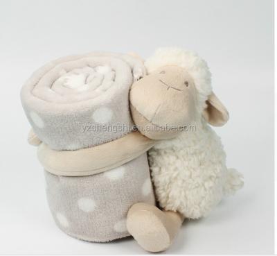 China Plush Sheep Blanket Gift/Toy with Hug Blanket, Lovely Cheap Plush Sheep Toy, Sheep Pillow with Blanket for sale