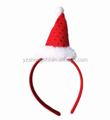 China Drop Santa Claus Plush Hat Dress Xmas Hat Decoration Accessory Gift Christmas Costume/Hair Clasp Cover 23cm for sale