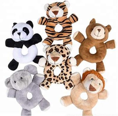 China Lion Animal Educational Bear /cartoon Plush Toy Stuffed Animal Panda Baby Rattles Plush Stuffed Toys for sale