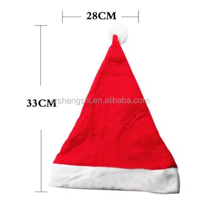 China Wholesale Classic Christmas Plush Hat Christmas Plush Free Sample Red Hat/Gift Cloth Covering For Promotion/Cheap Christmas Hat Toy for sale