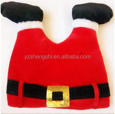 China OEM Plush Christmas Carnival Party Hat Decorations Blanket Gift / Plush Colorful Santa Claus Hat for sale