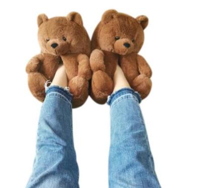 China Free Sample Plush Cute Practical Plush Teddy Bear Indoor Colorful Plush Teddy Bear Indoor Hotsale Market Amazon Shoes Slipper Animal Slippers for sale