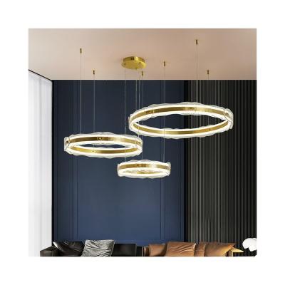 China Various Good Quality Modern Promotional Luxury Led Chandelier Modern Circle Rings Pendant Light for sale