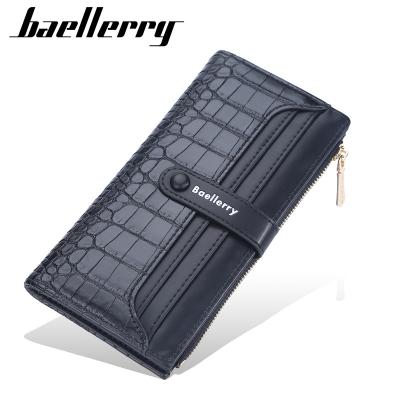 China Other High Quality Classic Pattern Stone Women Wallets Card Holder Long Purse Zipper Brand Female Wallet For Women for sale