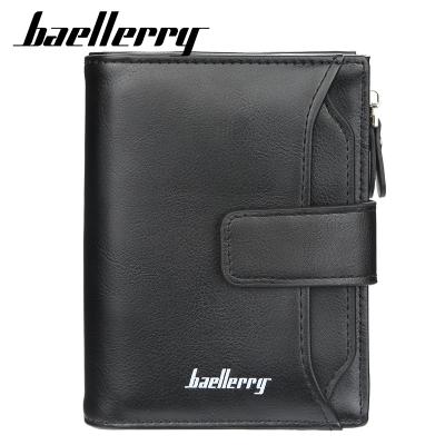 China Other Baellerry Men's Wallets Fashion Short Zipper Card Holder Men Leather Purse Solid Coin Pocket Male Purse High Quality for sale