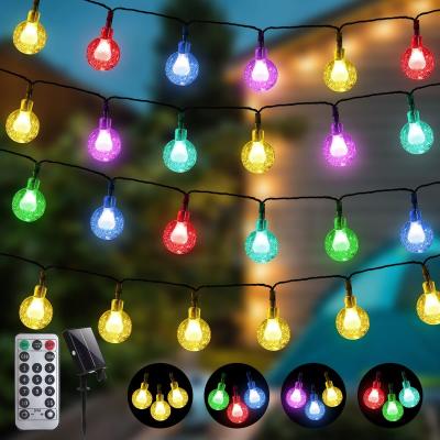 China String 66ft Solar Light 120 Led Pattern Waterproof Remote Control Bedroom Diwali Christmas Decoration 4 Colors Decorative Lighting for sale