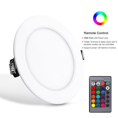 China Modern Customize Round Ceiling Lamp 18w AC 85-265V 120 Hidden Recessed Corner Beam Ceiling LED RGB Remote Control Panel Light for sale