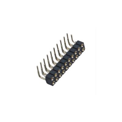 China Hot Sales 2.0mm PPS Single Row Right Angle Type Machined Female Pin Plug Connector for sale