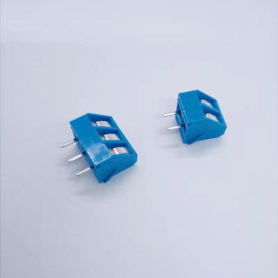 China Male PCB 5.0 / 5.08mm Blue Color Terminal Block Pluggable Connector for sale