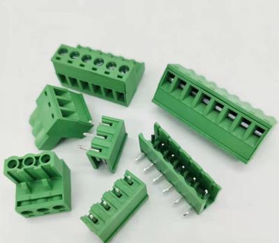 China PCB 6.35mm Pitch PCB Green Terminal Block Connector for sale