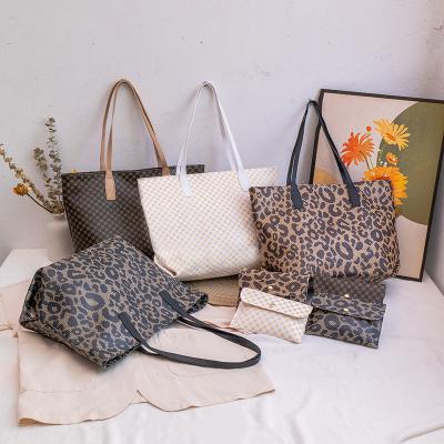 China 2022 Newest Fashion Wholesale 2022 Fashion Leopard Print Tote Bag Large Capacity Shoulder Bag Women's Purse Women's Purse Women's Handbag Ladies for sale