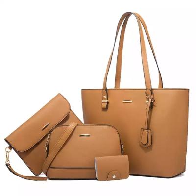 China Amazon Wholesale Fashion Hot Selling 4 in 1 Large Handbag For Women Shoulder Bag Fashion Ladies Handbags Luxury Set for sale