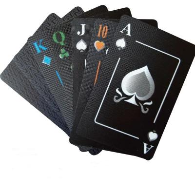 China Wholesale Customized Design Paper Logo Playing Cards Pvc Premium Printing Poker Cards 100% Gold Foil Waterproof Black Playing Cards for sale