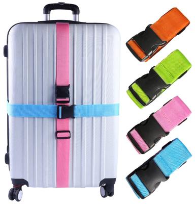 China Polyester/nylon/bamboo adjustable durable custom logo travel suitcase belt pp webbing sublimation luggage strap for sale