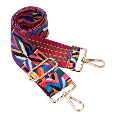 China Adjustable Polyester Spare Belt Guitar Style Cross Body Handbag Strap/Colorful Nylon/Bamboo Wide Shoulder Strap for sale