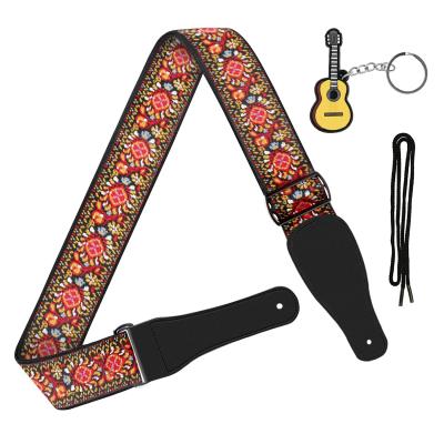 China Guitar Straps Embroidery Style Guitar Strap Variety Ethnic Bass Acoustic Guitar Strap and Electric Guitar Strap for sale