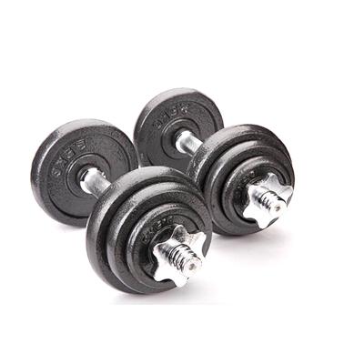 China Universal Wholesale Black Painted Adjustable Dumbbell Set With Plastic Box, Adjustable Dumbbell for sale