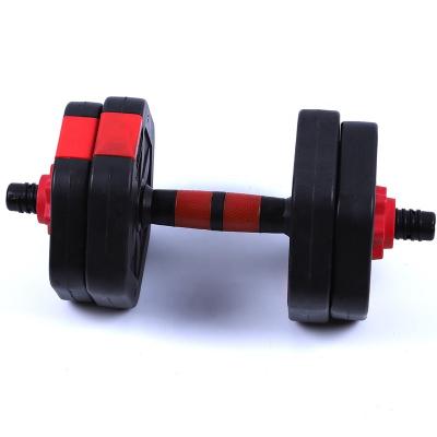 China Universal Adjustable Hexagon Plastic Dumbbell Men's Cement Outlet Factory Environmental Dumbbell for sale