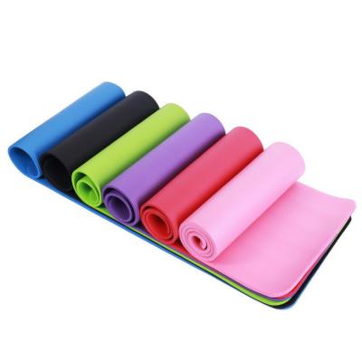 China Wholesale Custom Nbr 10mm Eco-friendly Gym Exercise Use Home Yoga Mat For Exercising for sale