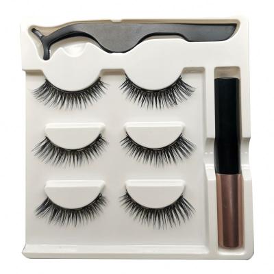 China Reusable lashes3d wholesaler magnetic lashes and magnetic liner eyelashes for sale