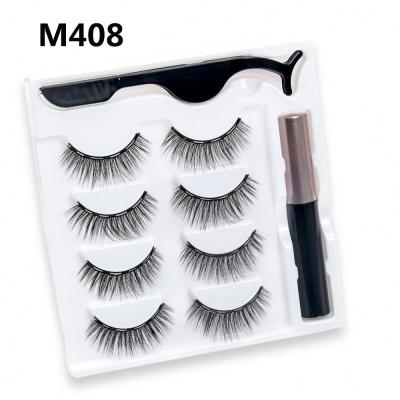 China Reusable 3 5 10 Pairs Strip Magnetic Eyelashes False Eyelashes Pestanas Magneticas Lashes Pen Tools Kit Waterproof False Eyeliner for sale