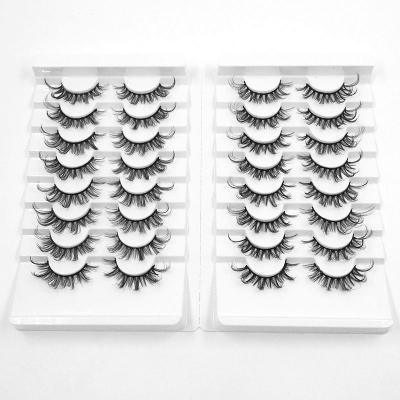 China Delicate Faux Mink Lashes 5 Pairs Synthetic Fake Silk Eyelash 3d Eyelash Suppliers for sale