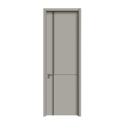 China Waterproof price pvc film laminated extrusion wpc hollow door wpc door for houses interior for sale