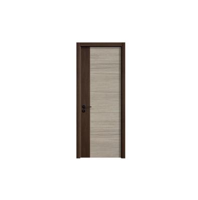 China Waterproof wood single door designs luxury frameless invisible interior room wood solid flush Hidden frame Aluminum wood door hidden door for sale