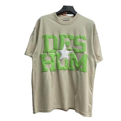 China 100% Cotton Plain Oversized Heavy Anti-wrinkle Custom Foam 3d Screen Logo Men Puff Print T-shirt for sale