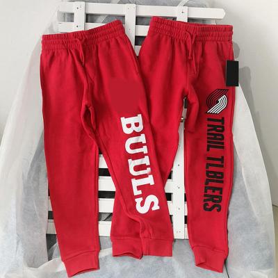 China Custom Logo High Quality Fleece Heavyweight Anti-wrinkle Straight Leg Print Puffy Print Stacked Rocket Sweatpants for sale