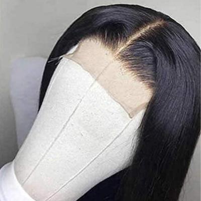 China Straight Lace Front Human Hair Wig 4x4 T Piece Bob Wig Human Hair For Women 150% Density Natural Black for sale