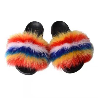 China Wholesale Fashion Trend Outdoor Faux Fur Upper Slippers Slippers For Women And Kids for sale