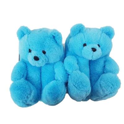 China Fashion Trend Big and Plush Kids Teddy Warm Warm Mom Teddy Slippers for sale