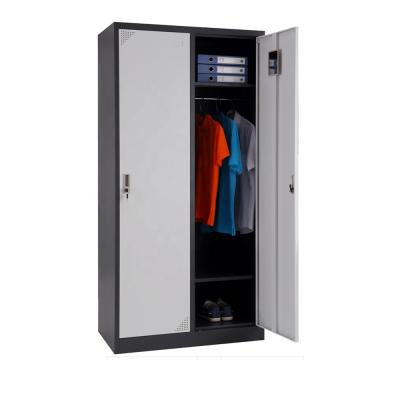 China Hot Sale 2 Keliang Steel Door Locker Gym Steel Locker Wardrobe For School H1850*W900*D500mm for sale