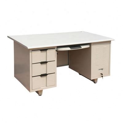 China Rushing Computer Desk Rack Metal Desk Manufacturing Steel Table With Storage Drawer for sale