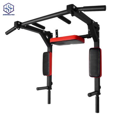 China Horizontal Gym Fitness Wall Training Multifunctional Movable Pull Up Bar Wall Mounted Wall Mounted Pull Up Bar With Dip Bars for sale